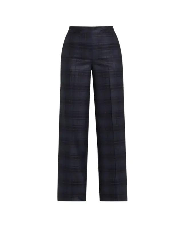 Fior Check Wool Flannel Wide-Leg Trousers Fior Check Wool Flannel Wide-Leg Trousers