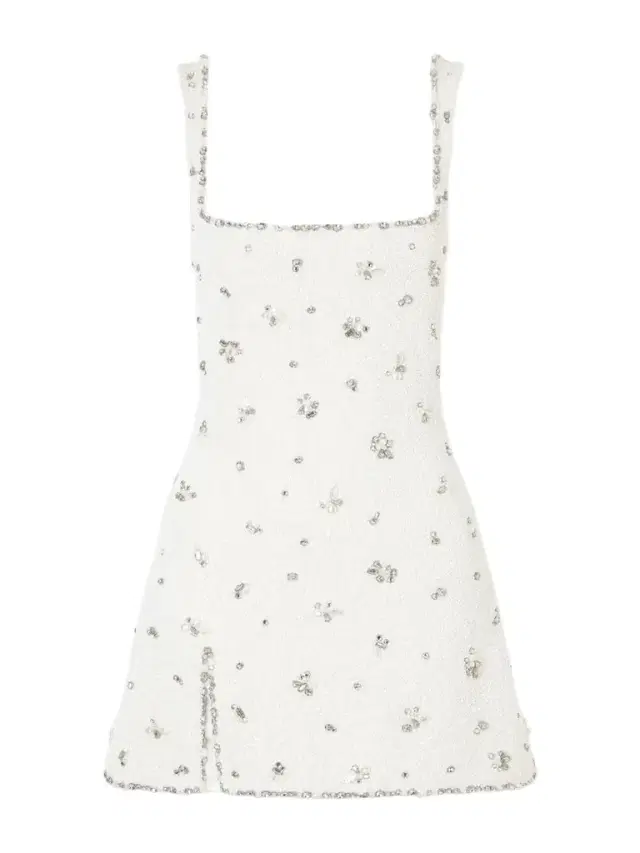 Diamond Embellished Tulle Mini Dress Diamond Embellished Tulle Mini Dress