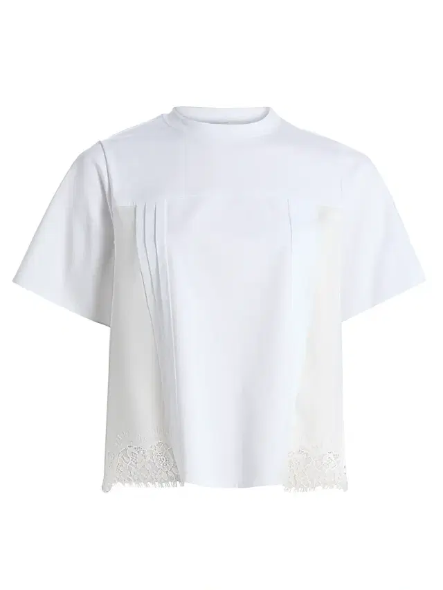Women's Satin & Lace Mixed-Media T-Shirt Women's Satin & Lace Mixed-Media T-Shirt