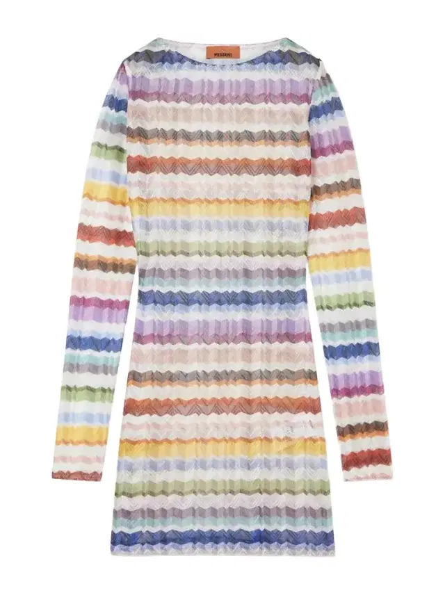 Striped Crochet-knit Coverup Striped Crochet-knit Coverup