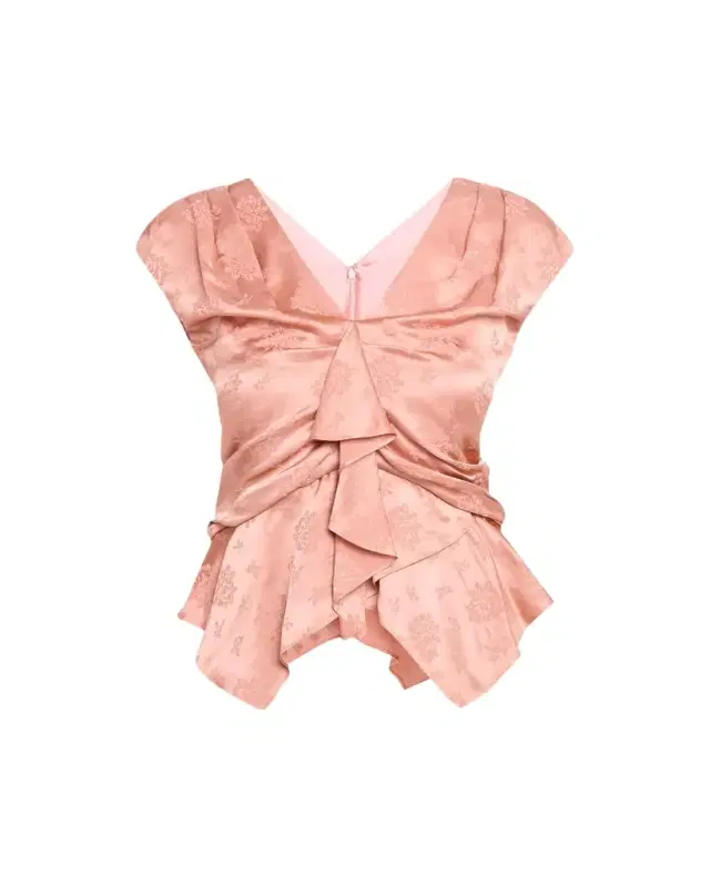 Floral Silk Draped Top Floral Silk Draped Top