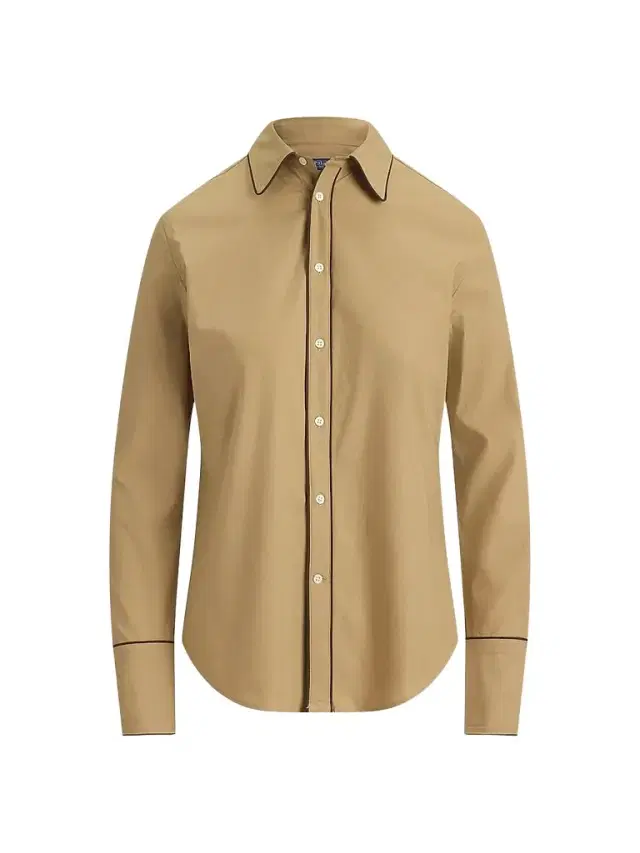 Women's Slim-Fit Stretch Cotton Button-Front Shirt Women's Slim-Fit Stretch Cotton Button-Front Shirt
