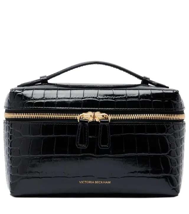 Vanity croc-effect leather vanity bag Vanity croc-effect leather vanity bag