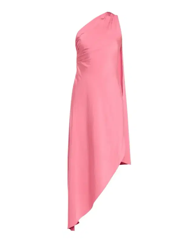 Satin One-Shoulder Midi Dress Satin One-Shoulder Midi Dress