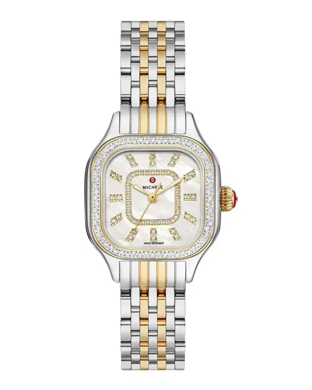 Meggie Diamond Bezel and Mother-of-Pearl Watch, Two-Tone Meggie Diamond Bezel and Mother-of-Pearl Watch, Two-Tone