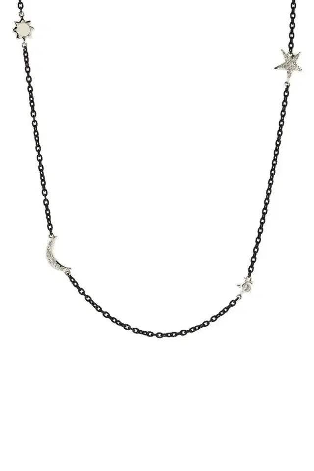 Moonstone Sun Moon Star Wrap Necklace Moonstone Sun Moon Star Wrap Necklace
