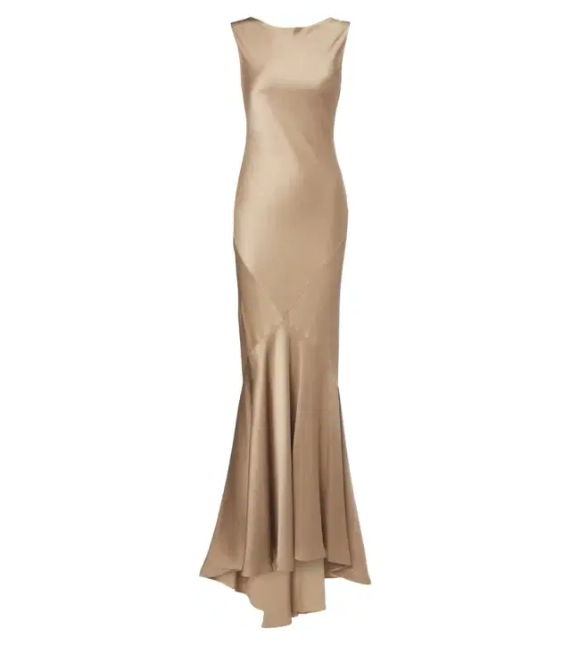 Open-back satin maxi dress Open-back satin maxi dress
