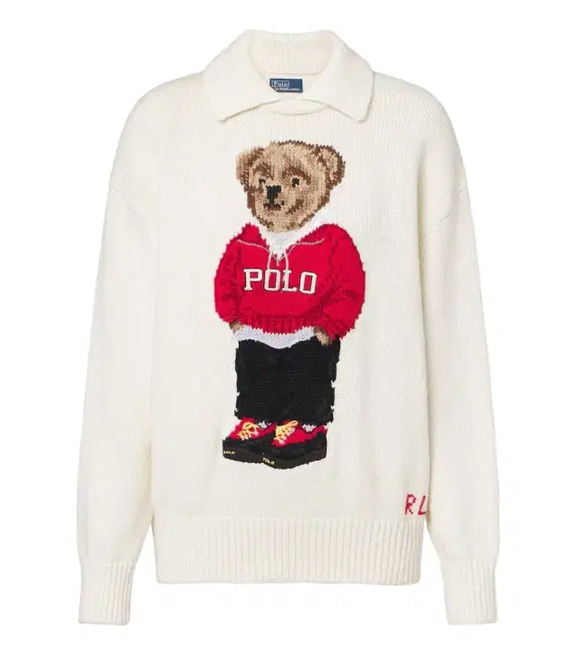 Polo Bear intarsia linen and cotton sweater Polo Bear intarsia linen and cotton sweater