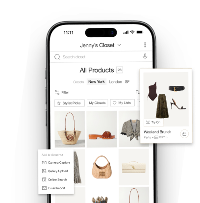 Vêtir app — digital closet with outfit cards